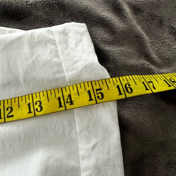 ELLIOTT LAUREN Womens Pants 8 White Cropped Pull On Stretch Pockets Ruched - Picture 7 of 12
